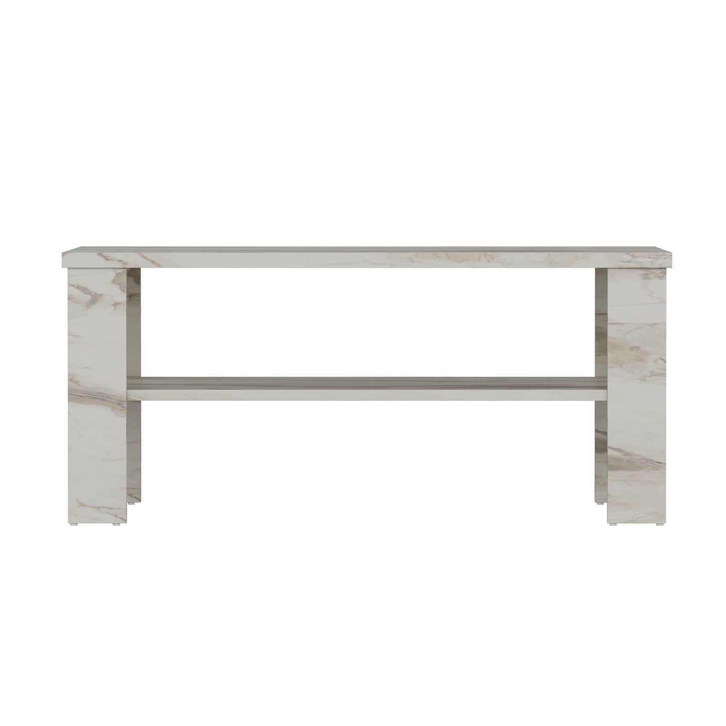 Couchtisch Wohnzimmertisch Tisch Modern Marmor Optik Weiß