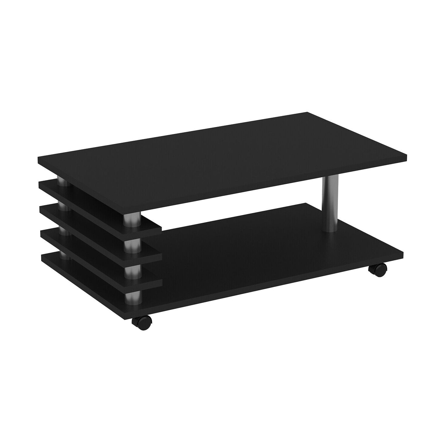 Couchtisch 115 x 65 cm Tisch Wohnzimmertisch Couch Sofa Sofatisch mit Rollen
