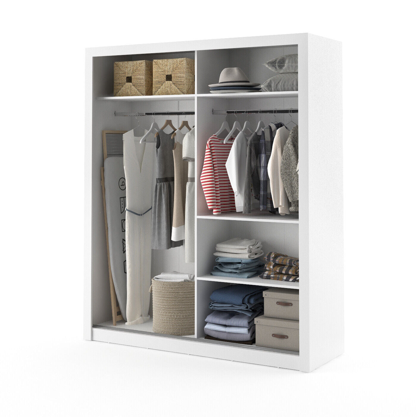 Kleiderschrank Schrank ARTO 03 Spiegel 180 cm verschiedene Farben