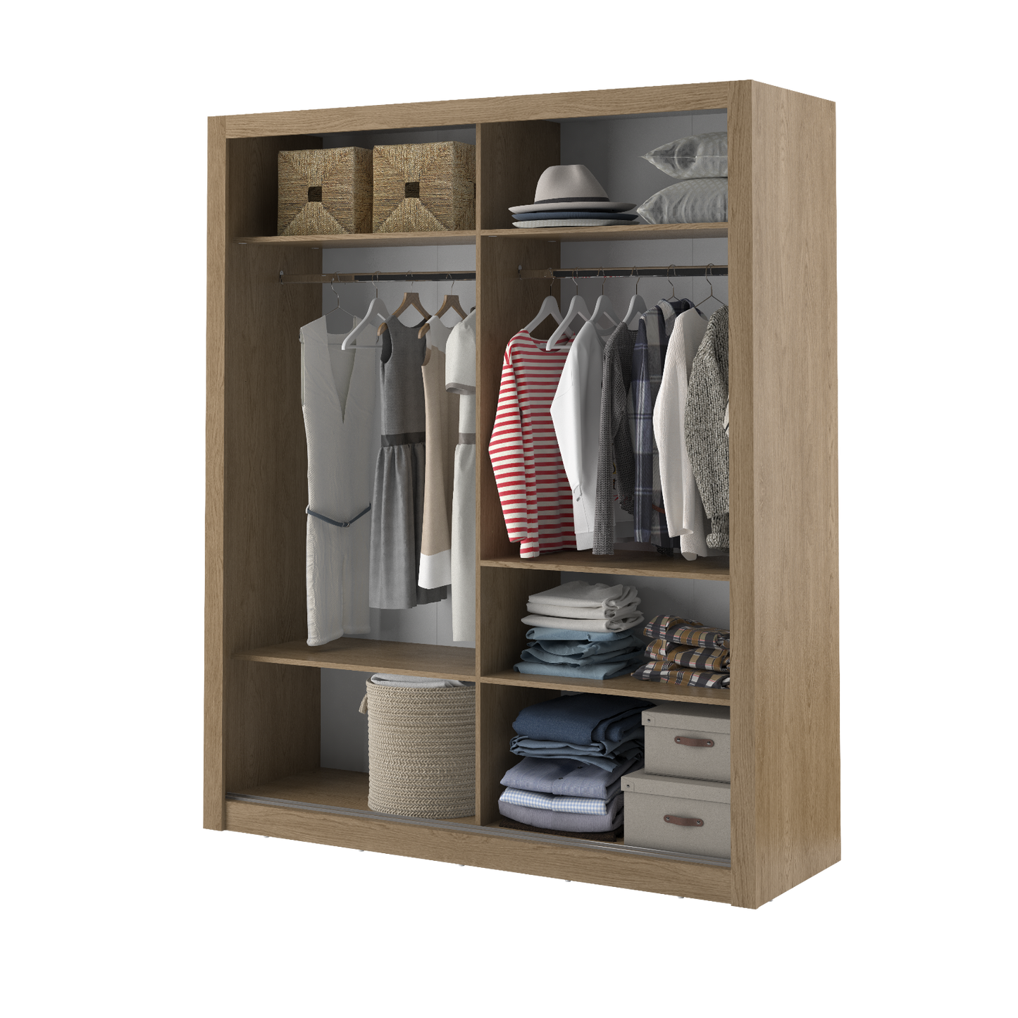 Kleiderschrank Schrank ARTO 03 Spiegel 180 cm verschiedene Farben