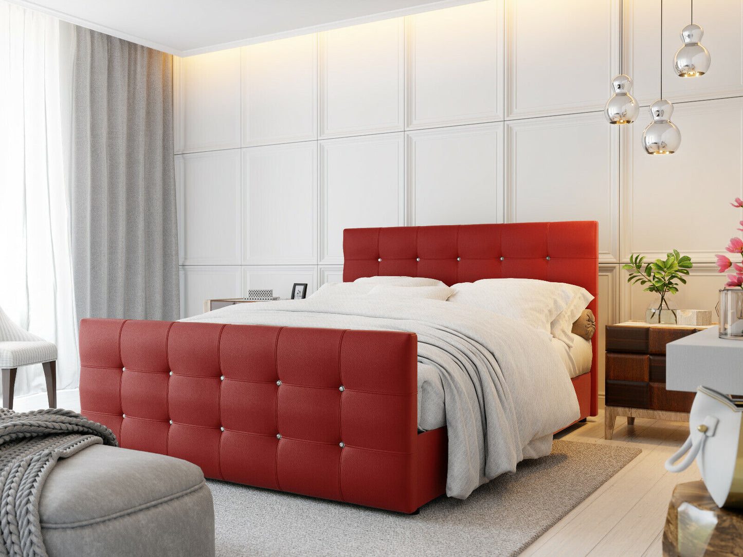 Boxspringbett Schlafzimmer Rot