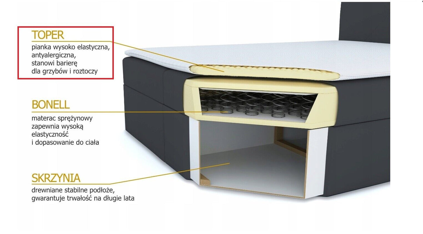 Boxspringbett KLIO Bettkasten Dekorsteine Strass Einzelbett Doppelbett Ehebett