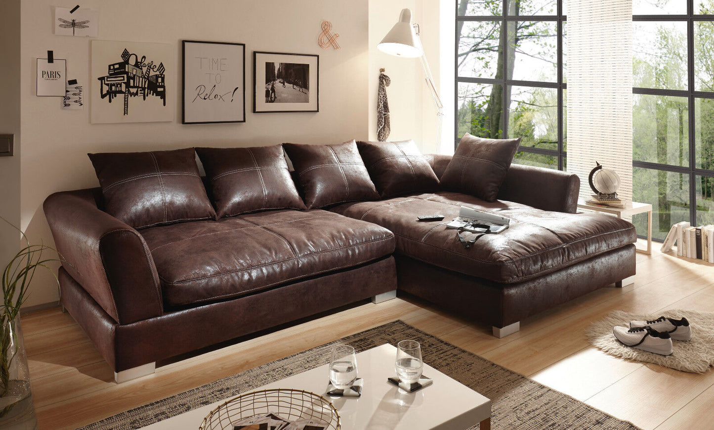 Designer Bigsofa Ecksofa Vintage verschiedene Farben & Varianten