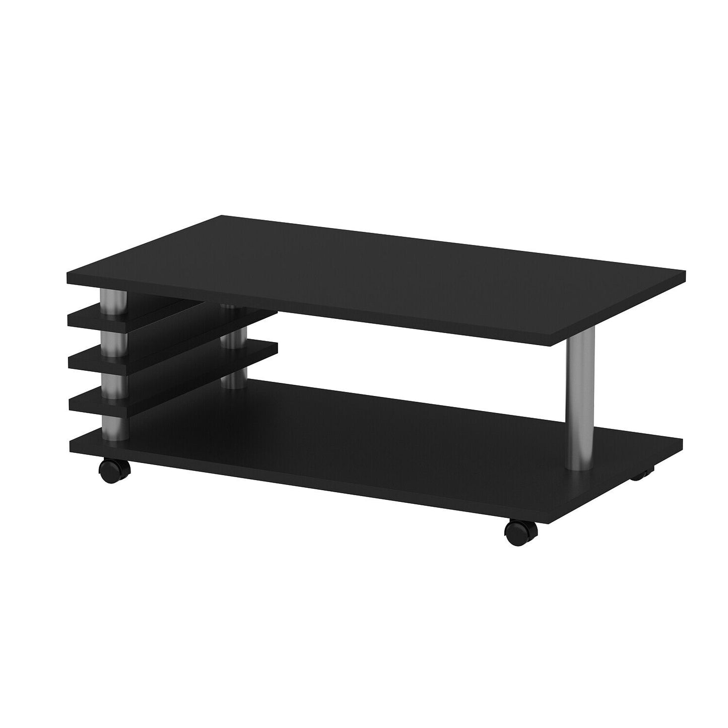 Couchtisch 115 x 65 cm Tisch Wohnzimmertisch Couch Sofa Sofatisch mit Rollen
