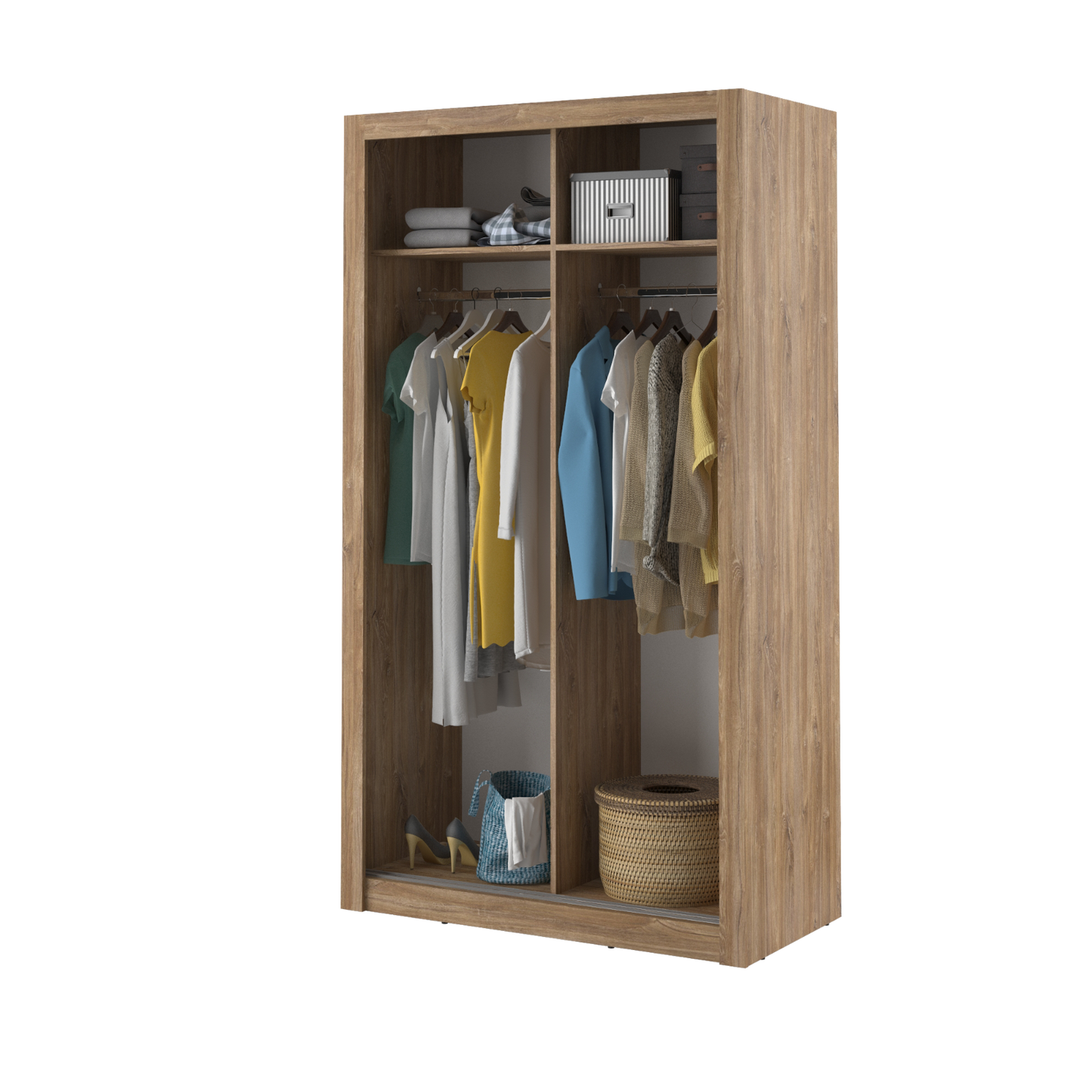 Kleiderschrank Schrank ARTO 06 Spiegel 120 cm verschiedene Farben
