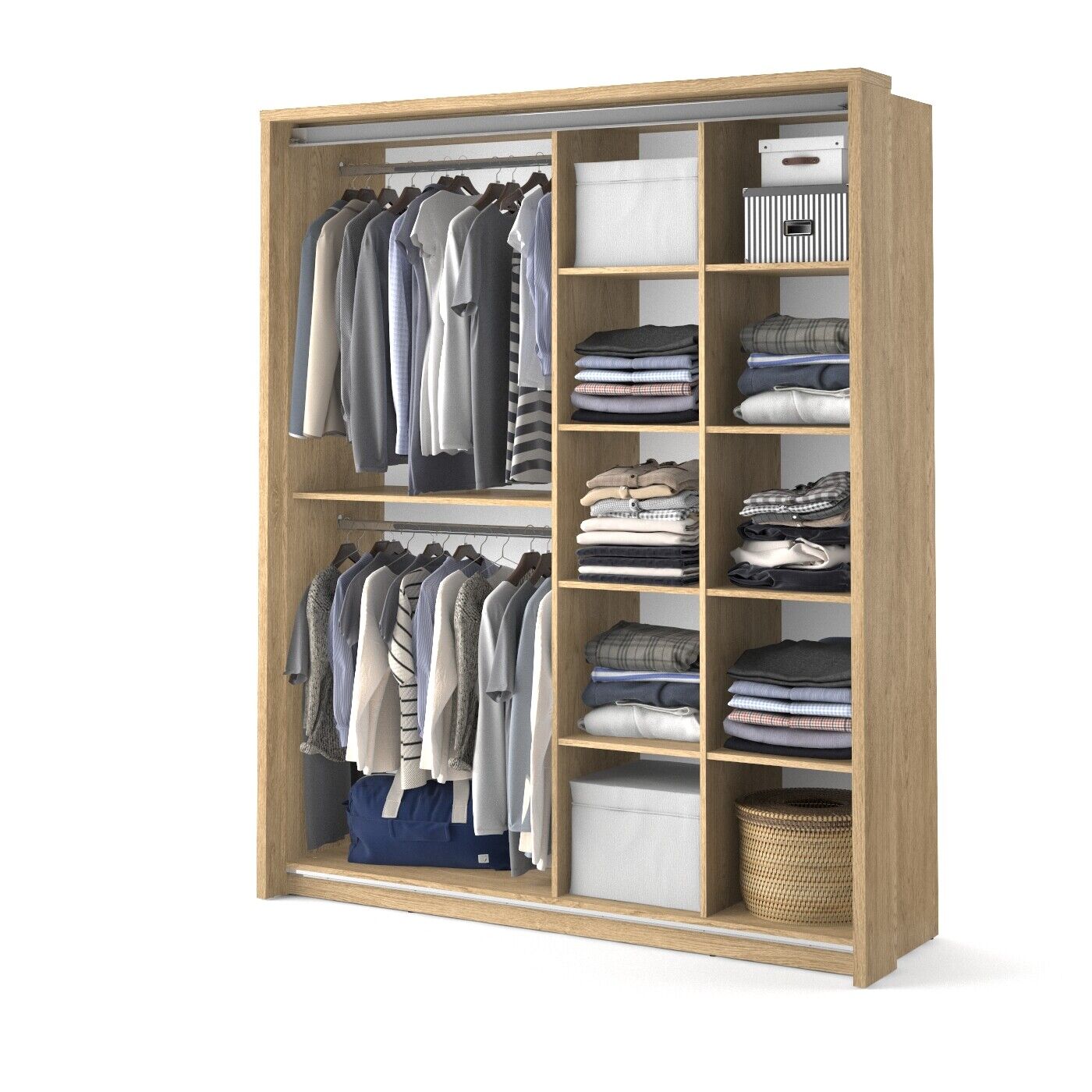 Kleiderschrank Schrank ARTO 17 Spiegel 180 cm verschiedene Farben