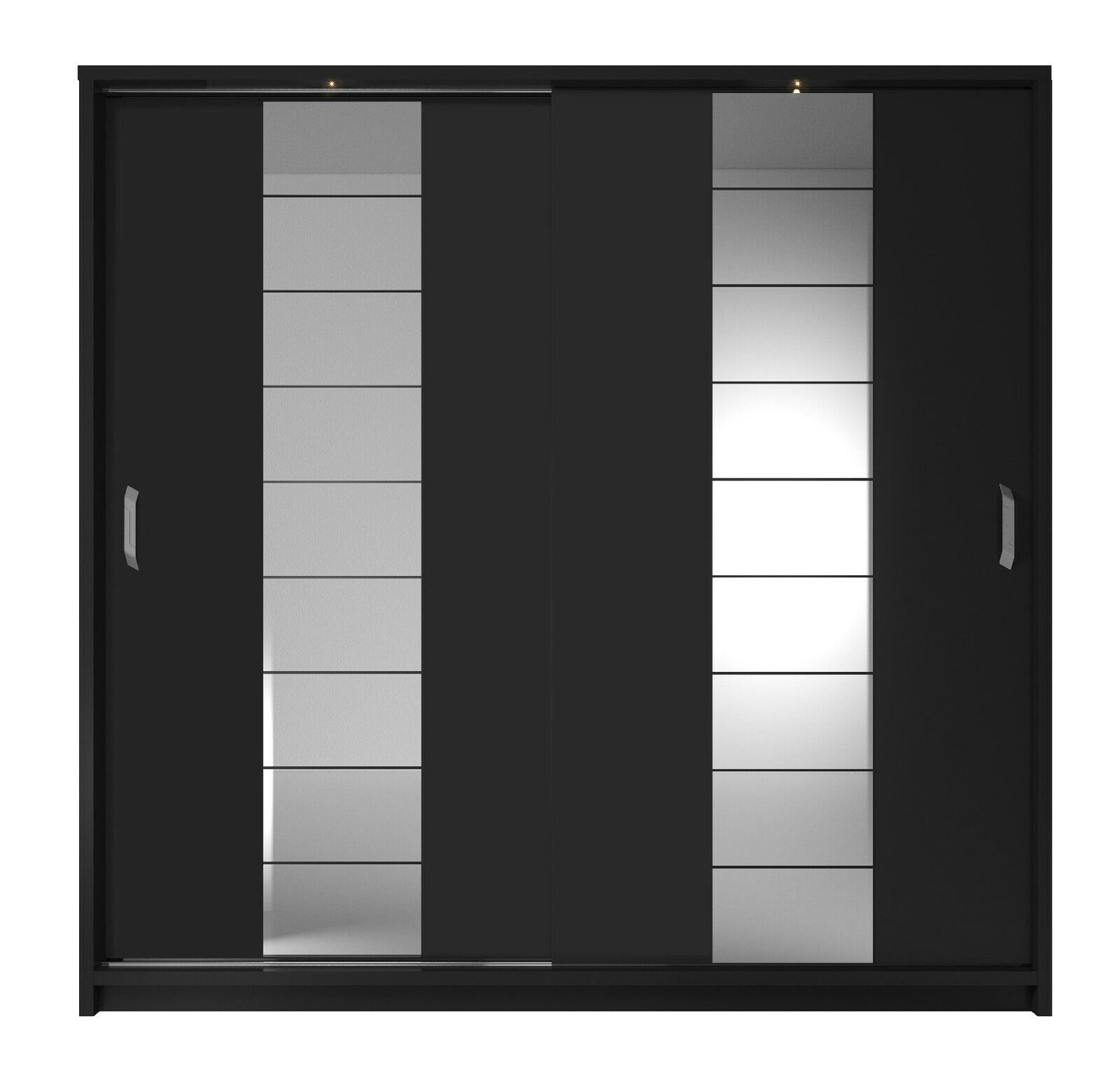 Kleiderschrank Schrank ARTO 14 mit LED-Beleuchtung Spiegel 220 cm versch. Farben