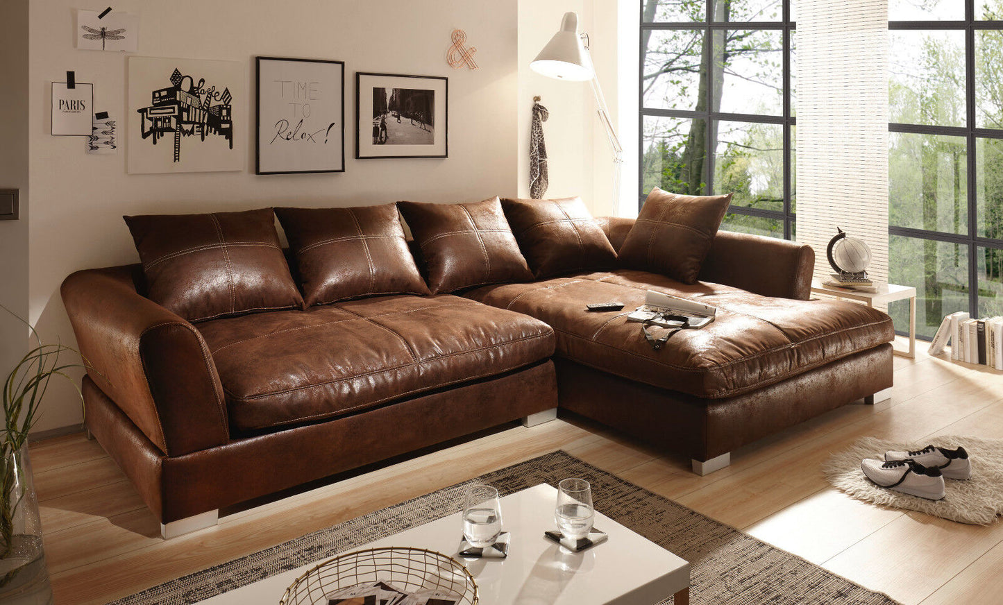 Designer Bigsofa Ecksofa Vintage verschiedene Farben & Varianten