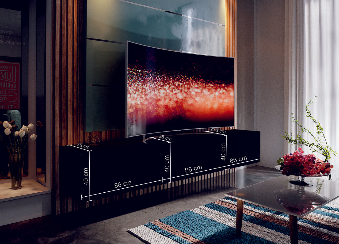 Wohnwand VEX 14 Anbauwand Mediawand Hochglanz TV Möbel Set versch. Farben
