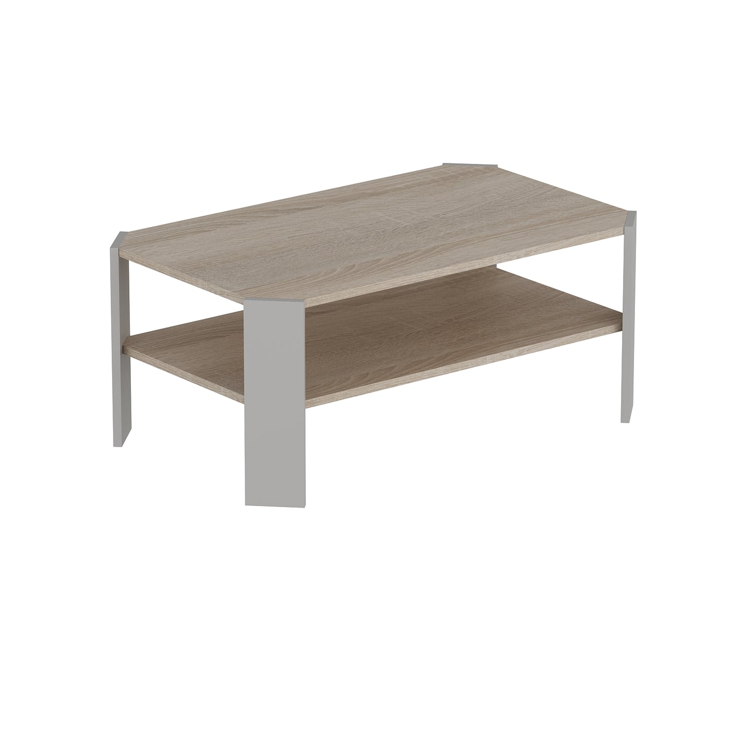 Couchtisch Wohnzimmer Tisch Sonoma Eiche Grau Modern Designer