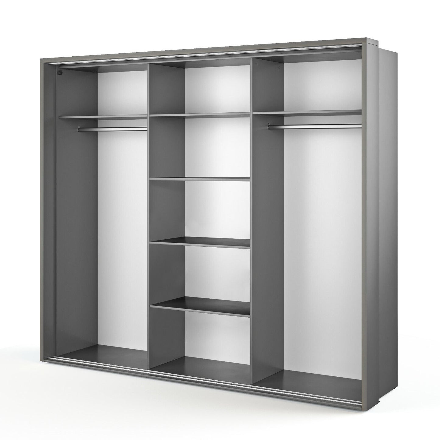 Kleiderschrank Schiebetüren Spiegel LED