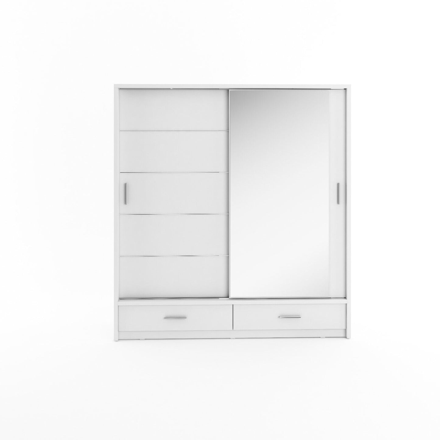 Kleiderschrank Schrank ARTO 05 mit LED-Beleuchtung Spiegel 200 cm versch. Farben