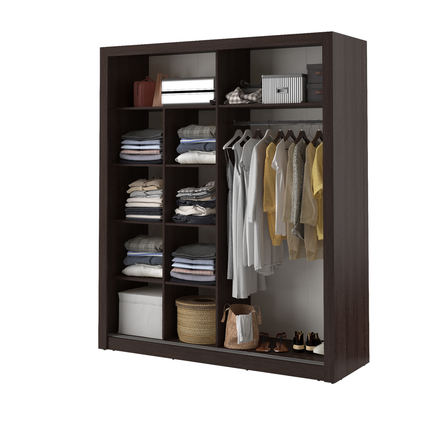 Kleiderschrank Schrank ARTO 08 Spiegel 200 cm verschiedene Farben