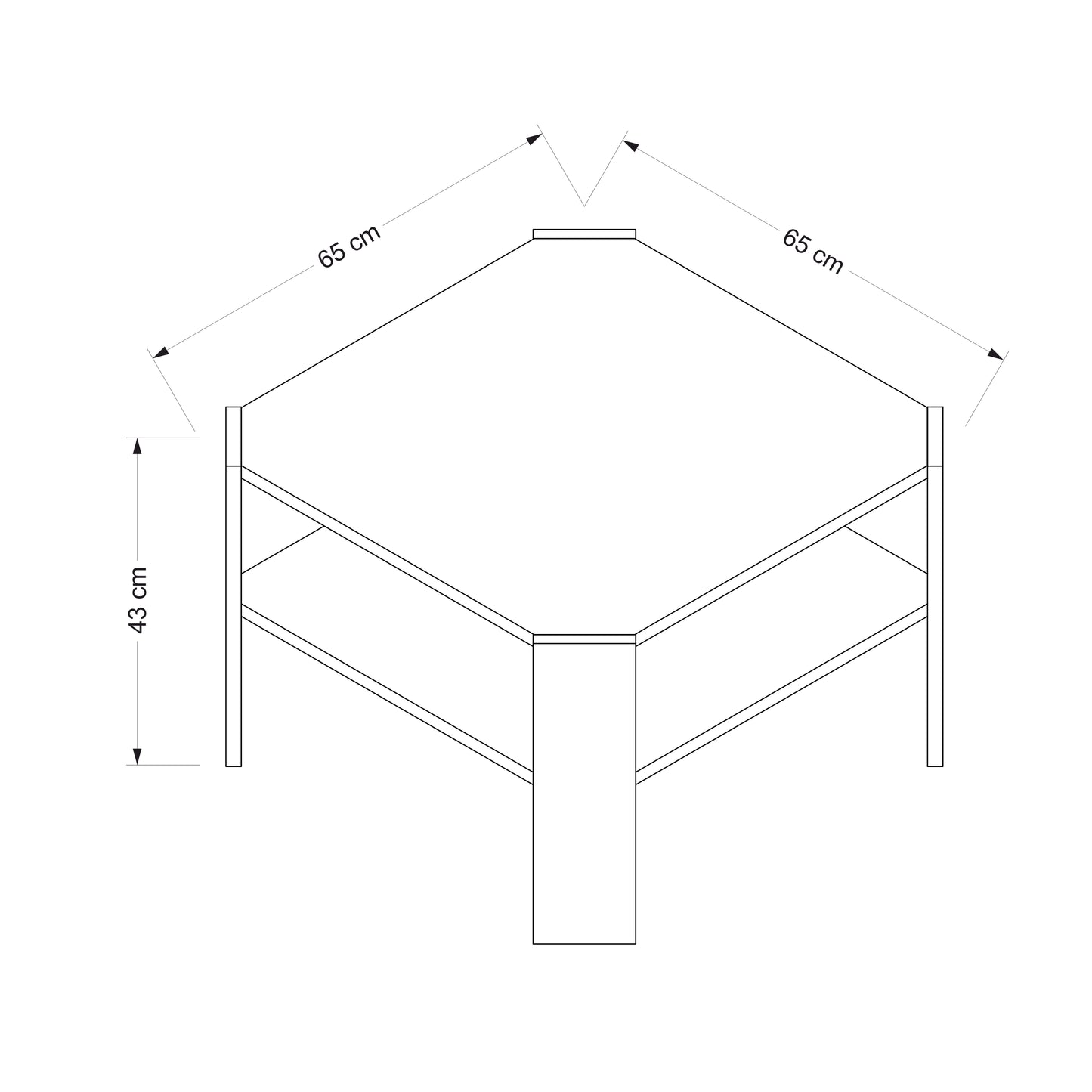 Couchtisch NewLook 65 x 65 cm in verschiedenen Farben